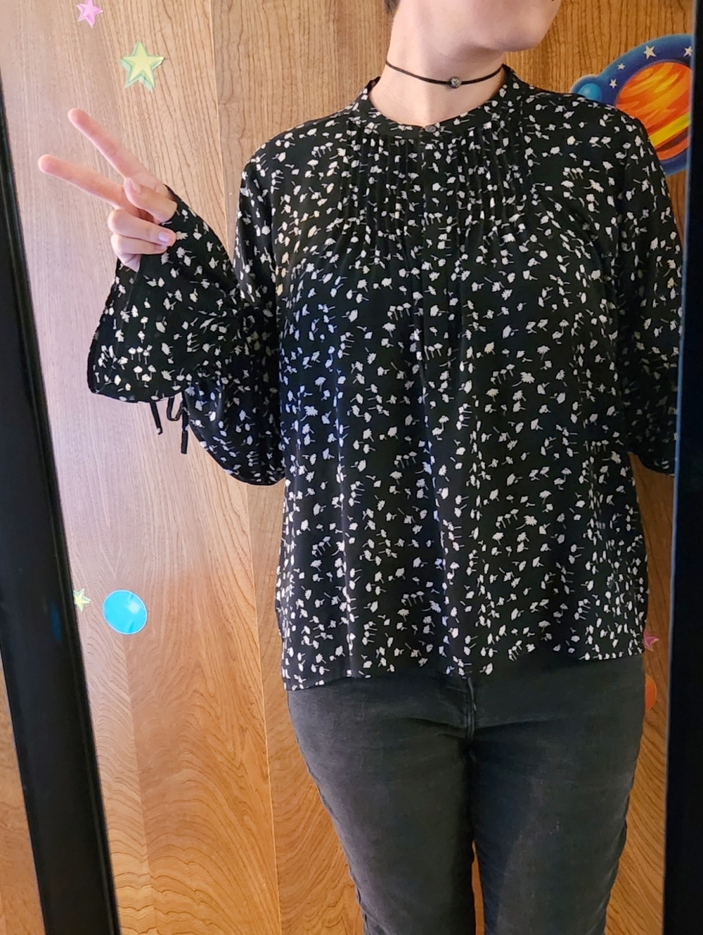 J. Crew Daisy Peasant Top Long Sleeve Blouse